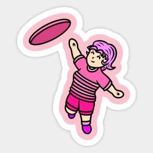 Ultimate Frisbee girl Sticker